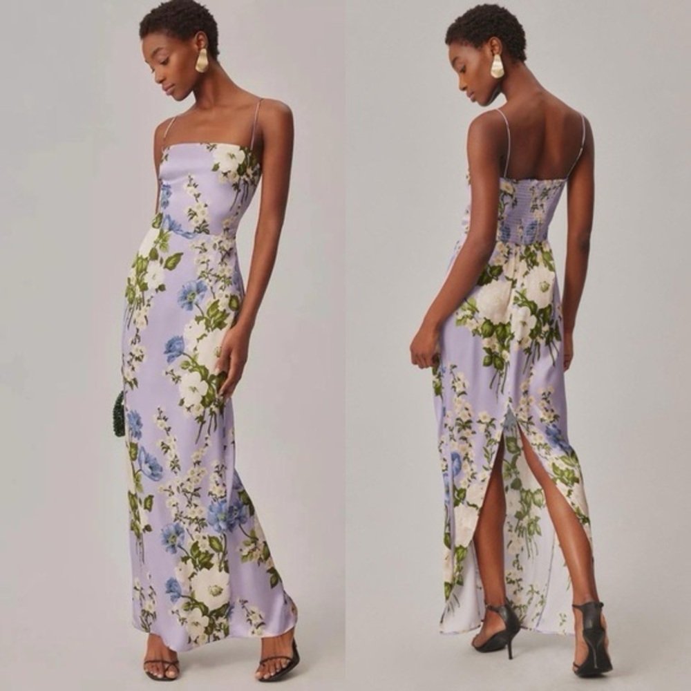 NWT Reformation Frankie Dress Silk Garden Soirée